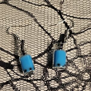 Blue Bubble Tea Earrings